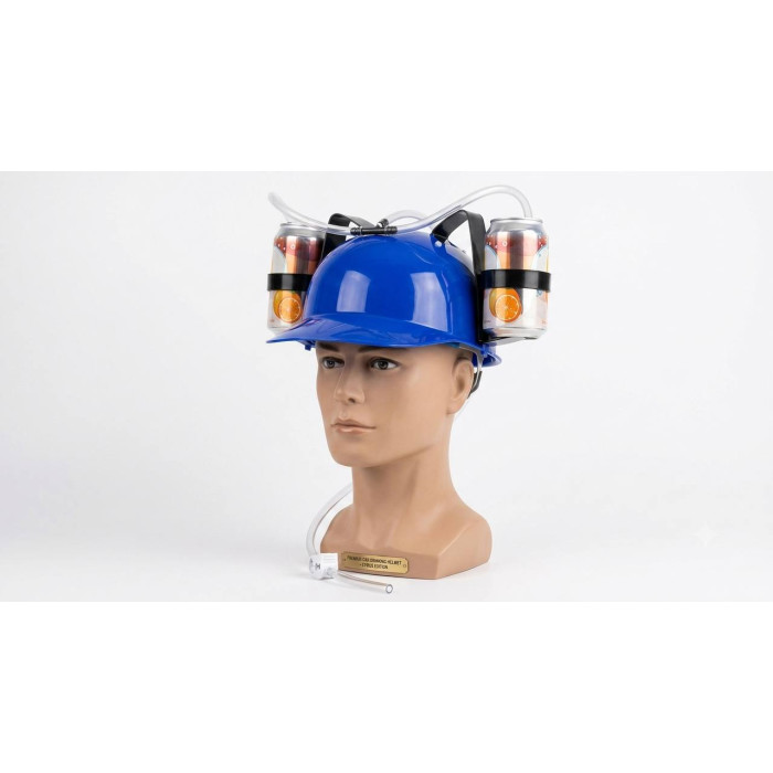 «PartyHelm Pro» — Пивний шолом, що звільняє руки (Модель: Синій Авангард)
