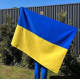 Тканинний прапор України розміром 140×90 см, синьо-жовтий / Великий прапор України для настінного кріплення або на жердині