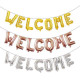 Фольгований напис «Welcome», срібний