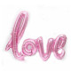 Куля з написом «LOVE», рожева, 1 м