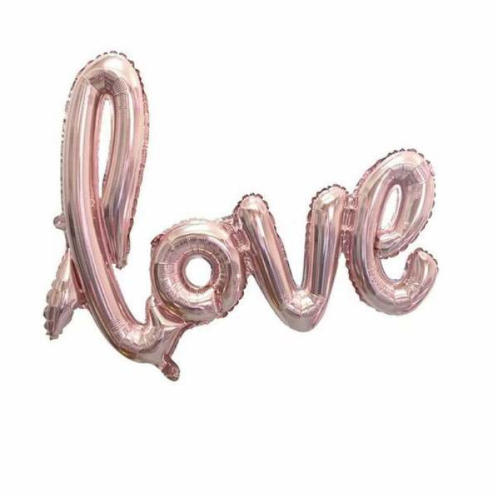 Куля з написом «LOVE», колір «шампанське»