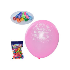 Кульки «12» дюймів Happy Birthday (упаковка 50 шт.)