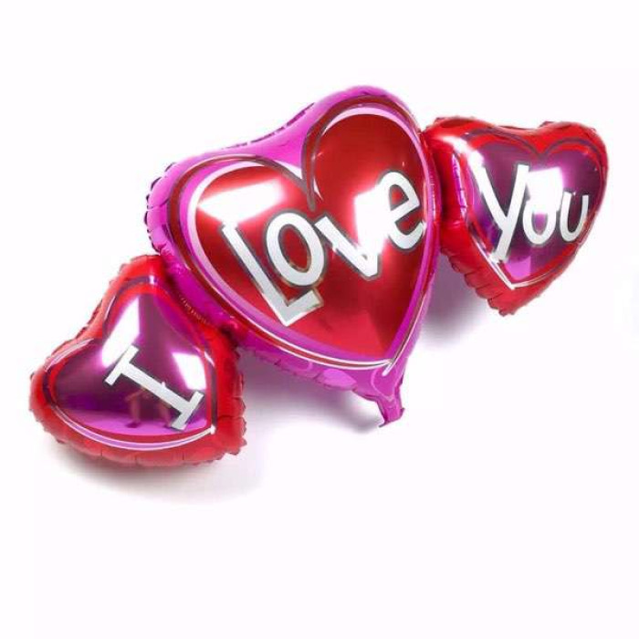 Потрійна куля з написом I LOVE YOU