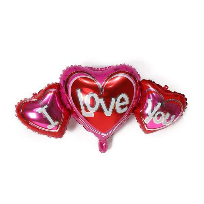 Потрійна куля з написом I LOVE YOU